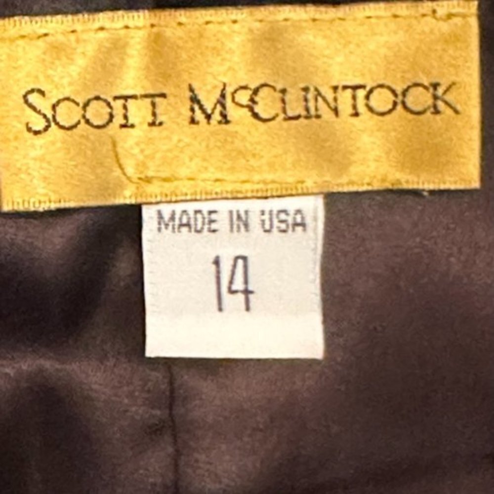 Vintage Scott McClintock 90s Glittery Black Velvet Shimmer Maxi Dress Womens 14 - Picture 14 of 15